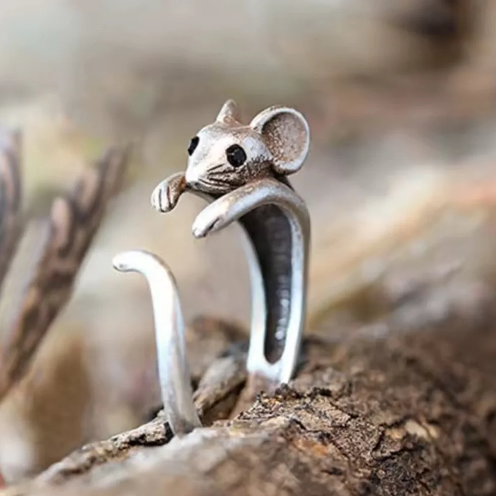 Vintage Silver Mouse Ring
